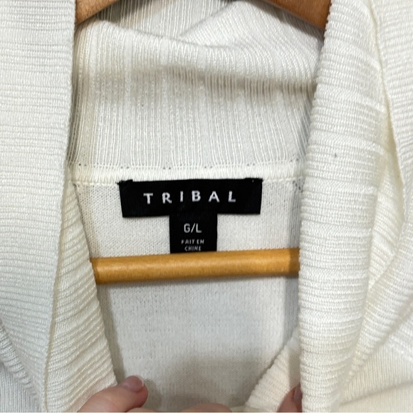 Tribal Cream Cowl Neck Sweater - Picture 4 of 5